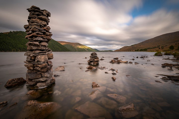 Obraz premium Naiman Nuur main lake, the seven lakes region in Mongolia