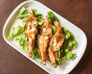 camarones a la parrilla cocina de mar