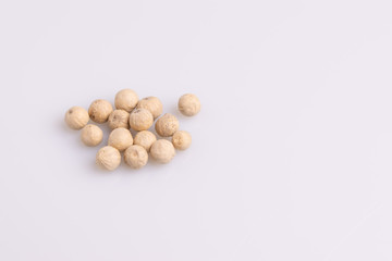 Pepper isolated on white background, soft light, studio shot, copy space.  Latin name 