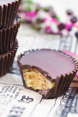 Bouchée de chocolat au beurre de cacahuète