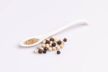 Pepper isolated on white background, soft light, studio shot, copy space.  Latin name 