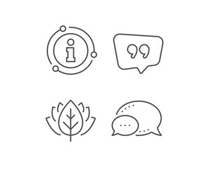Quote bubble line icon. Chat bubble, info sign elements. Chat comment sign. Speech bubble symbol. Linear quote bubble outline icon. Information bubble. Vector