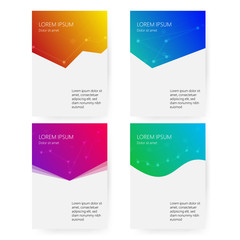 Fototapeta premium Cover report colorful geometric shapes info-graphic design background