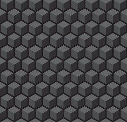 Seamless 3d vector geometric cube pattern