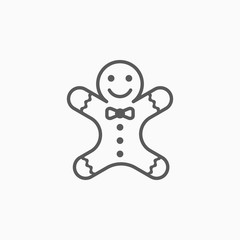 gingerbread man icon