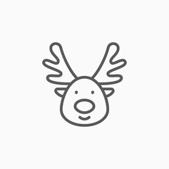 reindeer icon, deer vector