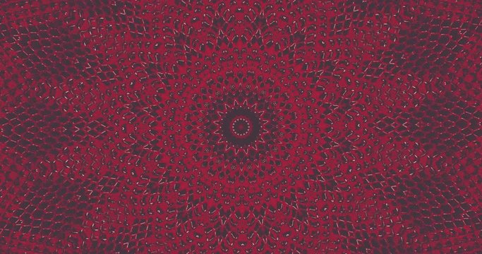 Parallax effect. Radial red snake skin background. Snake skin texture closeup. 4k zoom in footage