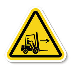 Forklift Point Right Symbol Sign Isolate On White Background,Vector Illustration EPS.10