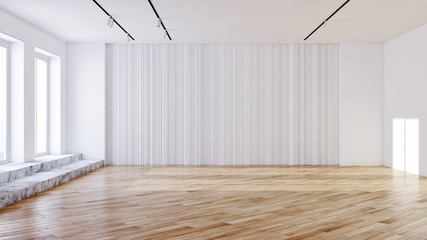 large luxury modern bright interiors empty room illustration 3D rendering computer generated image