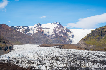 Svinafellsjokull glacier in south Iceland