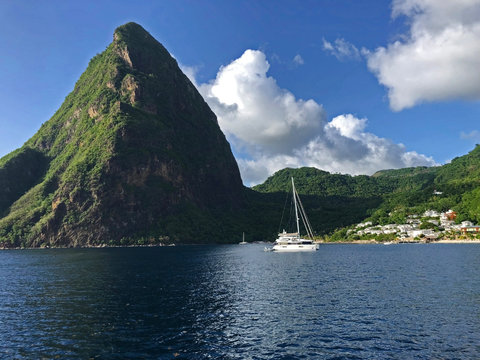 Pitons Bay anchorage St. Lucia
