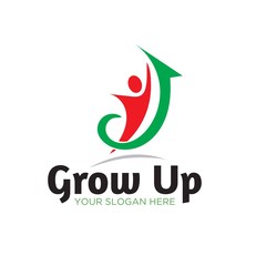 Fototapeta premium grow up business success logo designs