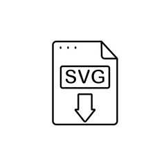 File, document, SVG icon. Simple line, outline vector of icons for ui and ux, website or mobile application
