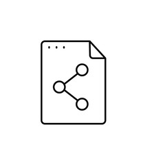 File, document, share icon. Simple line, outline vector of icons for ui and ux, website or mobile application