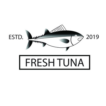 tuna fish vector, Seafood logo and Always Fresh