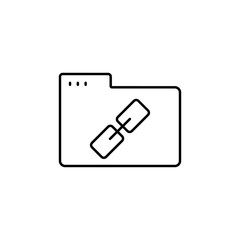 Folder chain icon. Simple line, outline vector of icons for ui and ux, website or mobile application