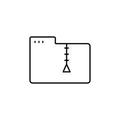Folder lock archive icon. Simple line, outline vector of icons for ui and ux, website or mobile application