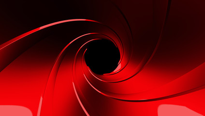 gun barrel inside 3d illustration