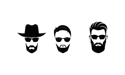 Muscle men set template vector