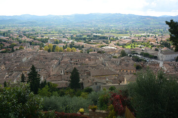 Fototapeta na wymiar Gubbio, vista della città