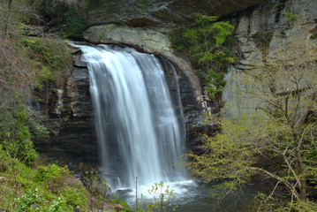 Fototapeta na wymiar Silky smooth waterfalls flowing across rocks