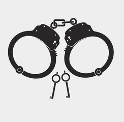 handcuffs design elements crime vector