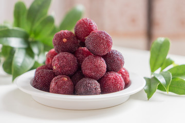 Sweet and sour red fruit bayberry