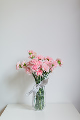 Fototapeta na wymiar Beautiful Mother Day Carnation Bouquet