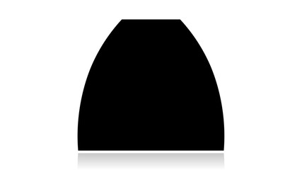 Clothes icon vector design. Black icon with reflection isolated on the white background