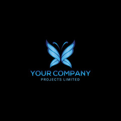 Color full butterfly logo template design