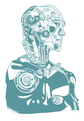 sketch of woman in a dress