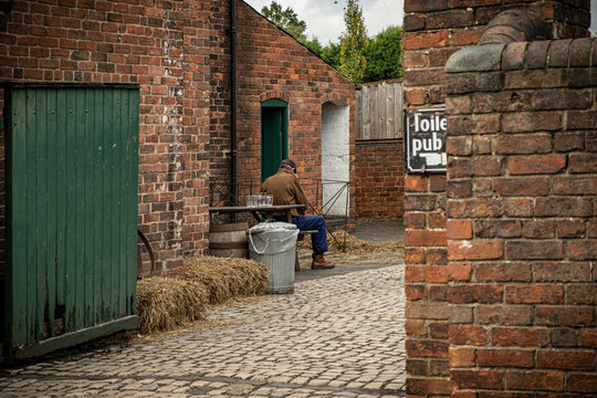 Backyard Of Victorian Pub At Black Country Museum Stafford England UK