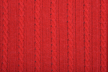 Knitted red texture.