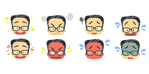 高齢男性表情セット２