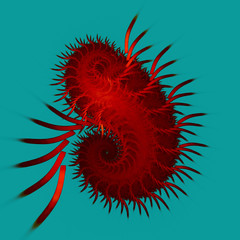 Fototapeta premium Red visionary nautilus