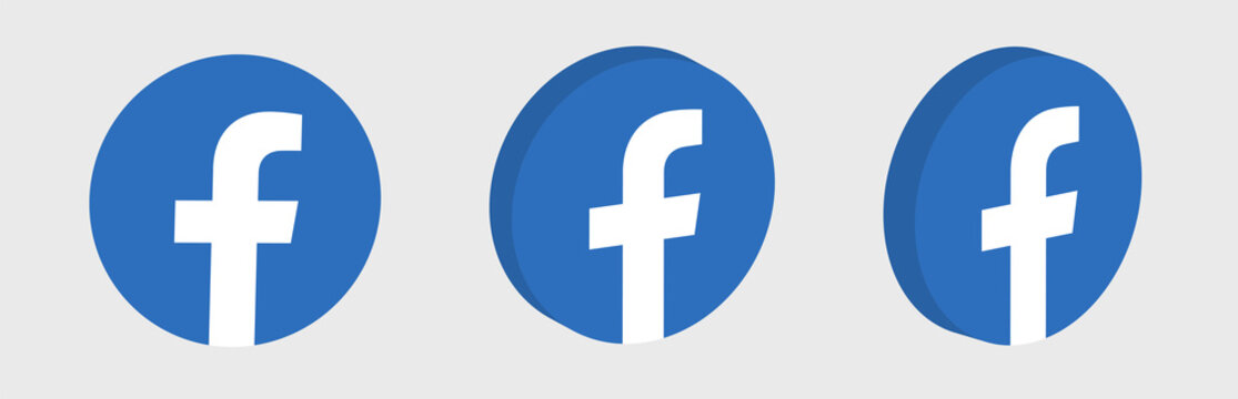 Facebook Logo 3d Vector Editorial