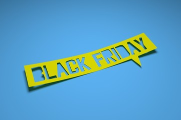 Bubble speech with cut out phrase 