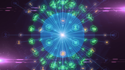 Online shopping internet retail e-commerce and location services - Illustration render