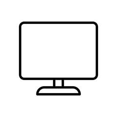 Monitor icon vector on white background
