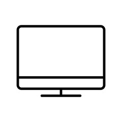 Monitor icon vector on white background