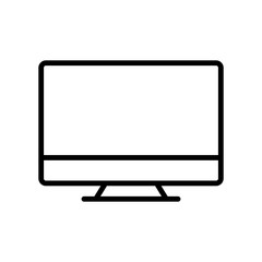 Monitor icon vector on white background