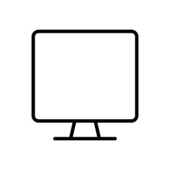 Monitor icon vector on white background
