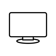 Monitor icon vector on white background