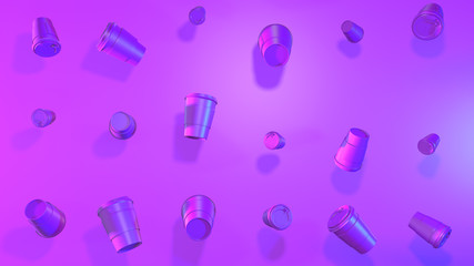 Brand background simple pink purple product branding design - 3D Illustration render