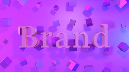 Brand product design background for branding, banners and web site backgrounds - 3D Illustration render