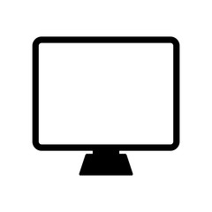 Monitor icon vector on white background