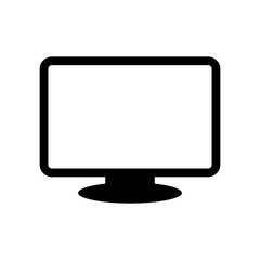 Monitor icon vector on white background