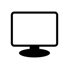 Monitor icon vector on white background