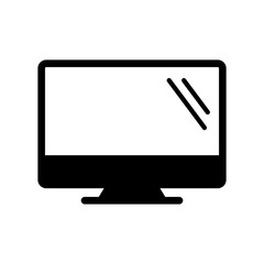 Monitor icon vector on white background