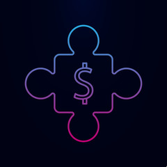 Jigsaw puzzle nolan icon. Simple thin line, outline vector of banking icons for ui and ux, website or mobile application